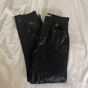 Abercrombie 90s straight leather pant